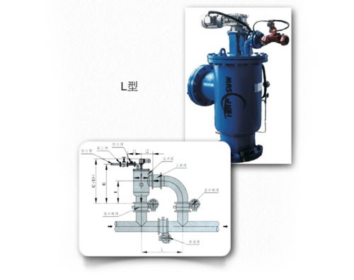 管道自清洗過濾器L型 管道自清洗過濾器L型